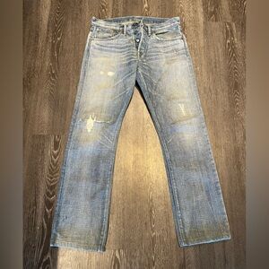 Simon Miller | Henderson Selvedge Jeans | Light Wash Distressed | 32x34